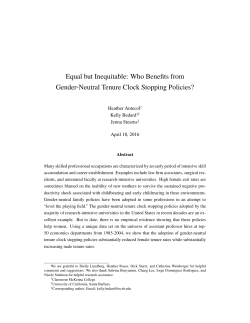 Equal but Inequitable: Who Benefits from Gender
