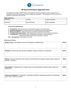 90-Day Performance Review Form