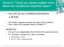 Could you please explain more about the conditional expected value?