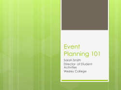 Event Planning 101