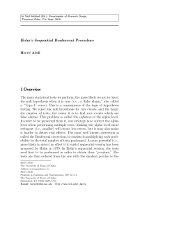 Holm`s sequential Bonferroni procedure.