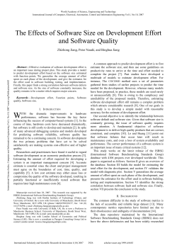 The Effects of Software Size on Development Effort and Software