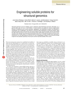 Engineering soluble proteins for structural genomics