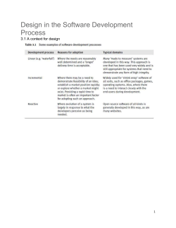 Design in the Software Development Process