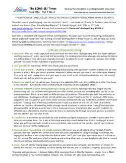 Good and Bad Study Habits