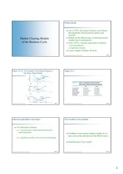 Market-Clearing Models of the Business Cycle