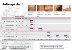 50 kg 60 kg 75 kg 90 kg 2,5 mg/ml Polidocanol1 20 24 30 36 5 mg
