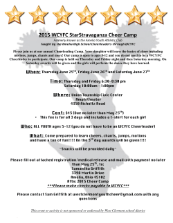2015 WCYFC StarStravaganza Cheer Camp
