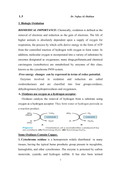Biologic Oxidation