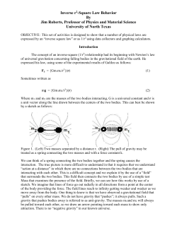 Inverse Square Behavior - University of North Texas