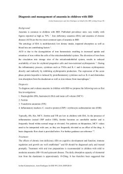 Diagnosis and management of IDA in IBD in children