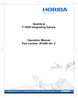 Quanta-phi Integrating Sphere Manual