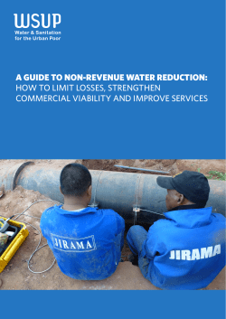 a guide to non-revenue water reduction: how to limit losses