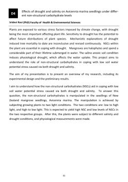 Effects of drought and salinity on Avicennia marina seedlings
