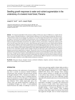 Seedling growth responses to water and nutrient augmentation in