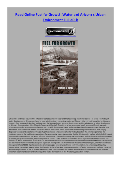 Read Online Fuel for Growth: Water and Arizona s