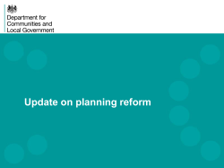 Reforming the planning system - Local Government Association