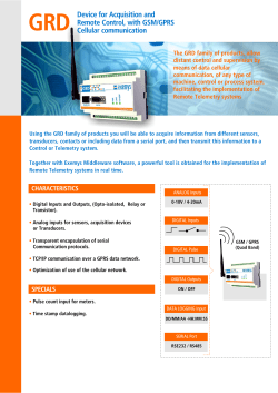 Device for Acquisition and Remote Control, with GSM