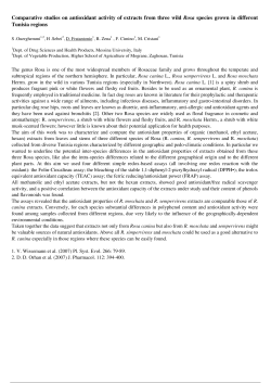 Comparative studies on antioxidant activity of extracts from three