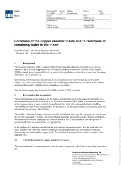 Copper corrosion due to radiolysis of water in the gap between