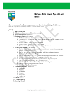 Sample Tree Board Agenda and Ideas