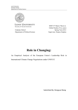 Role in Changing - Lund University Publications