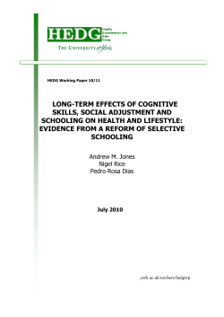 long-term effects of cognitive skills, social