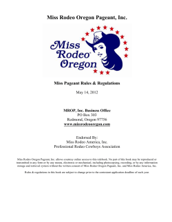 Miss Rodeo Oregon Pageant, Inc