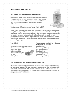 Omega 3 fatty acids (Fish oils)