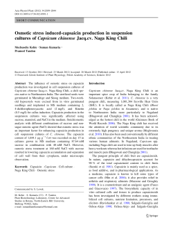 Osmotic stress induced-capsaicin production in suspension cultures