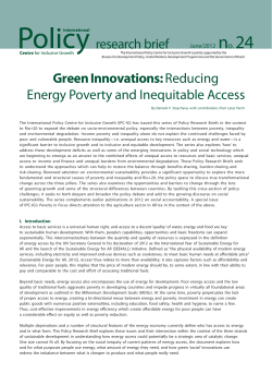 Green Innovations: Reducing Energy Poverty and