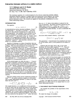Interaction between solitons in a stable medium