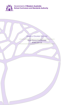 Plant Production Systems Y11 sample course outline WACE 201516