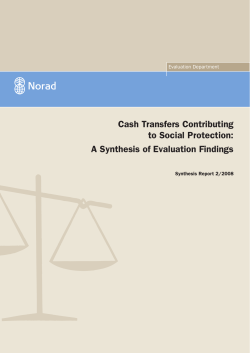 Cash Transfers Contributing to Social Protection: A Synthesis of