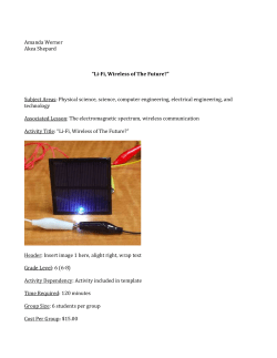 Activity Title: &ldquo;Li-Fi, Wireless of The Future?&rdquo;
