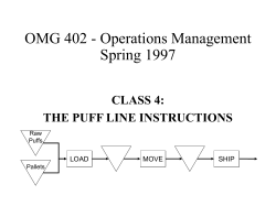 OMG 402 - Operations Management Spring 1997