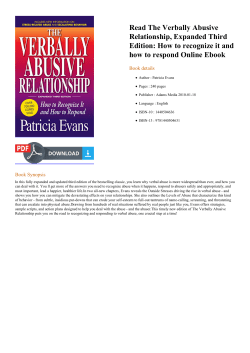 Read The Verbally Abusive Relationship, Expanded