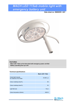 MACH LED 115sb mobile light with emergency battery unit