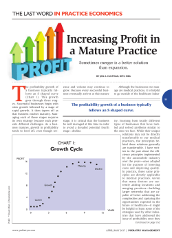 Increasing Profit in a Mature Practice