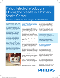 Philips Telestroke Solutions: Moving the Needle in a Primary Stroke