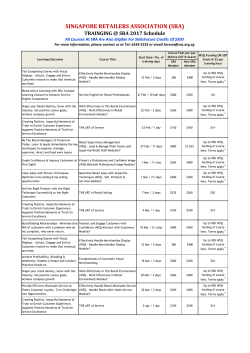 singapore retailers association (sra)