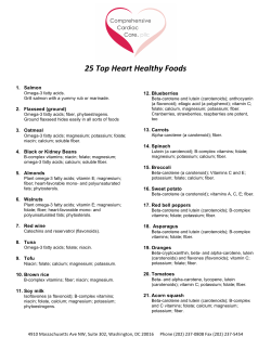 25 Top Heart Healthy Foods - Comprehensive Cardiac Care