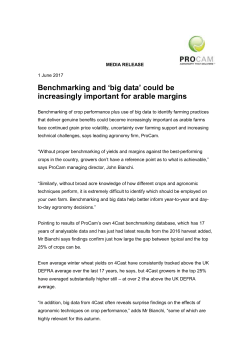 Need for arable benchmarking press release (A) - ABC