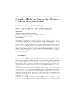 Semantics of Deductive Databases in a Membrane Computing