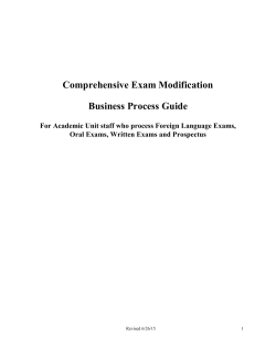 comprehensive examinations, foreign language exams and