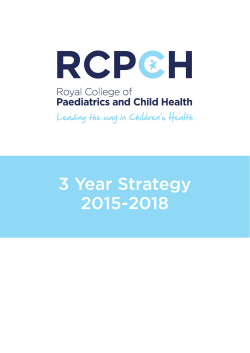 3 Year Strategy 2015-2018