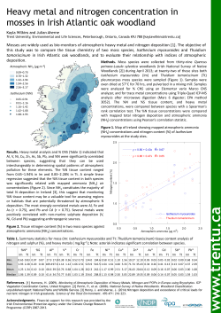Heavy metal and nitrogen concentration in mosses in Irish