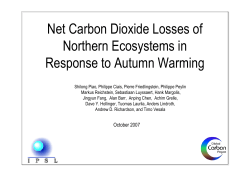 Net Carbon Dioxide Losses of Northern Ecosystems in Response to