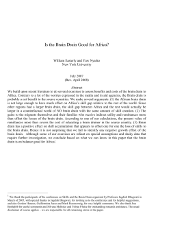 Is the Brain Drain Good for Africa?