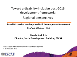 Asian and Pacific Decade of Persons with Disabilities, 2013-2022